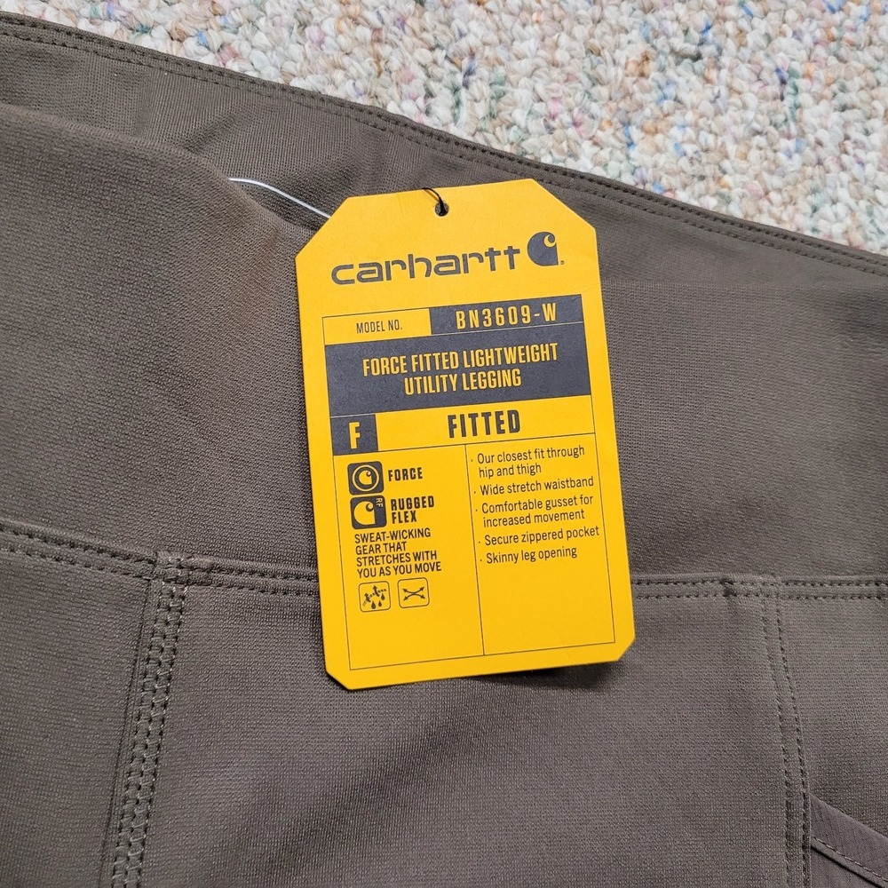 Carhartt Force Pants Women Medium Fitted Lightweight Utility Rugged Legging Flex - Picture 10 of 16
